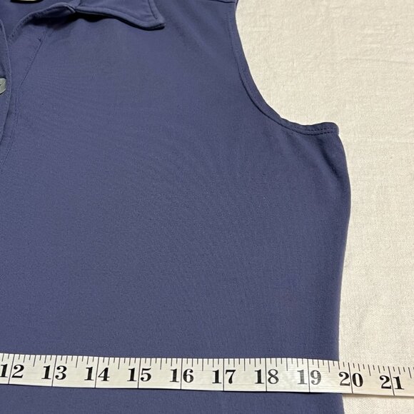 TravelSmith Women’s M Sleeveless Polo Midi Dress USA Made Supplex Nylon Stretch - Picture 6 of 9